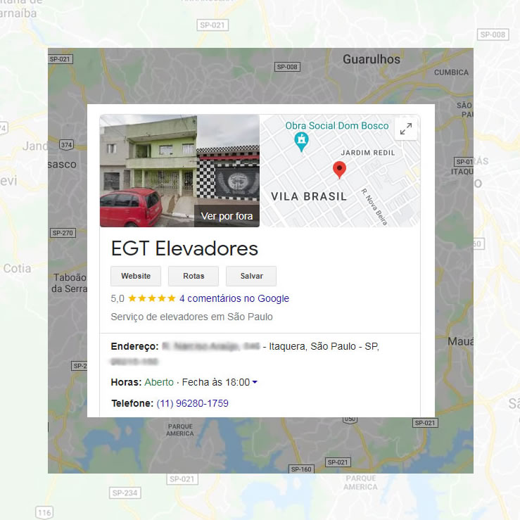 Google Maps EGT Elevadores