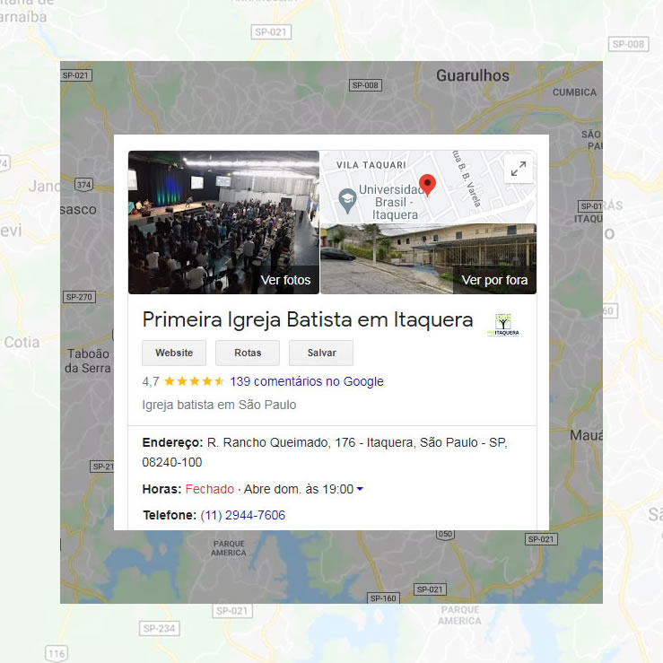 Google Maps PIB Itaquera